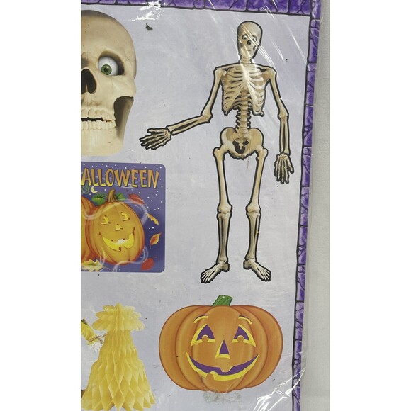 Vintage Amscam 8 Eight Halloween DieCut Ephemera Paper Fall Decor Witch Skeleton - Picture 3 of 12